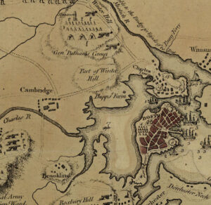 1775 Map of Boston & Environs by J. DeCosta